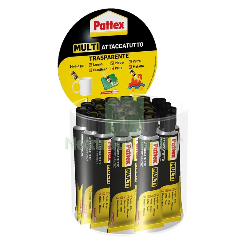 25PZ PATTEX MULTI ATTACCATUTTO ml. 20 — Adesivi e sigillanti — rif. FERX.9001540NLM 25PZ PATTEX MULTI ATTACCATUTTO ml. 20 — Adesivi e sigillanti — rif. FERX.9001540NLM
