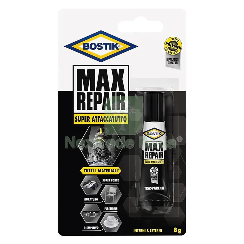 6PZ ADESIVO ISTANTANEO 'MAX REPAIR' gr. 20 (clip strip) — Adesivi e sigillanti — rif. FERX.9120238NLM 6PZ ADESIVO ISTANTANEO 'MAX REPAIR' gr. 20 (clip strip) — Adesivi e sigillanti — rif. FERX.9120238NLM