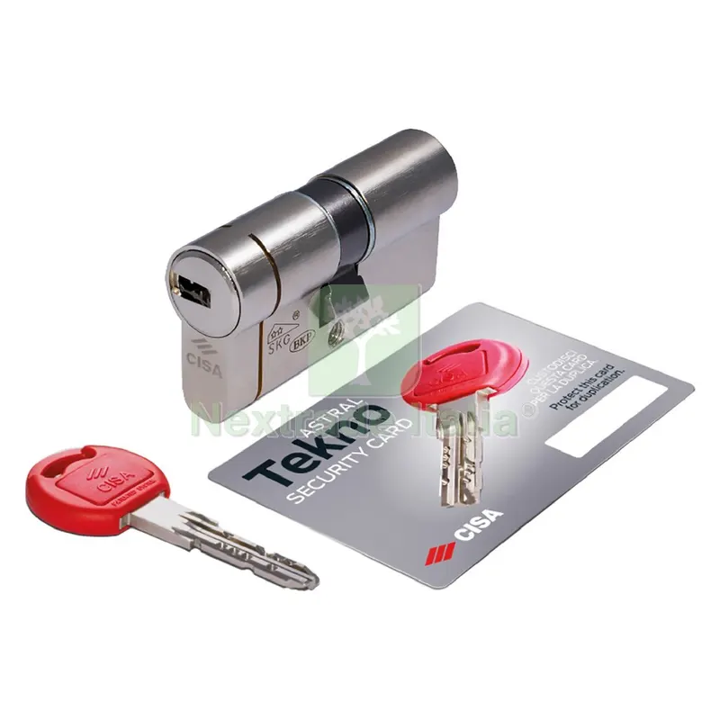 CILINDRO PROFILATO DOPPIO 'ASTRAL TEKNO PRO' mm 45+10+55 = 110 (50+60) — Serrature e cilindri — rif. FERX.3161042NLM