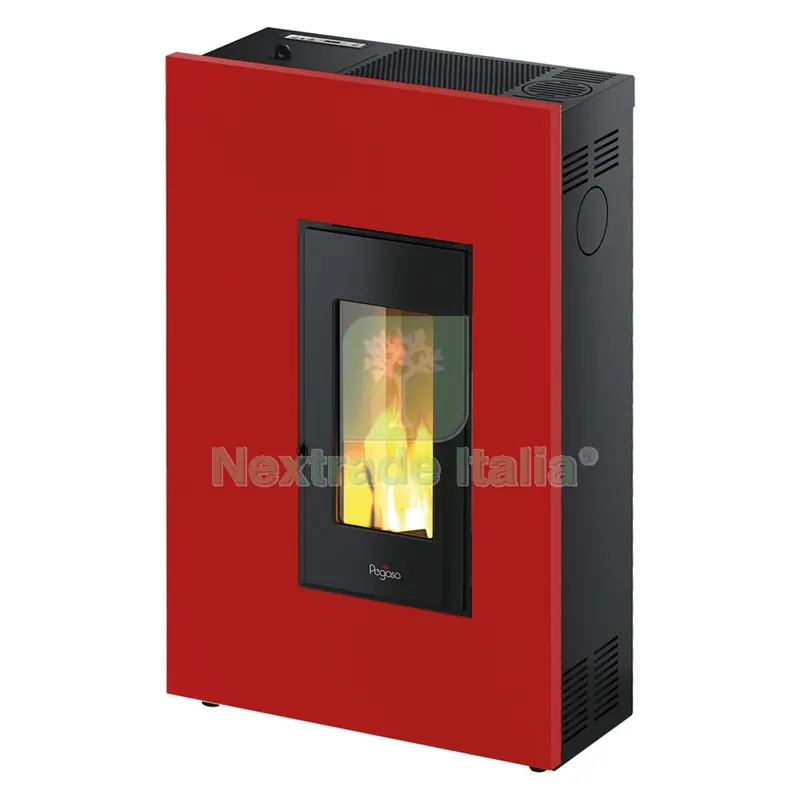 STUFA A PELLET 'MADISON 5' Colore rosso — Stufe e camini — rif. FERX.7002050NLM