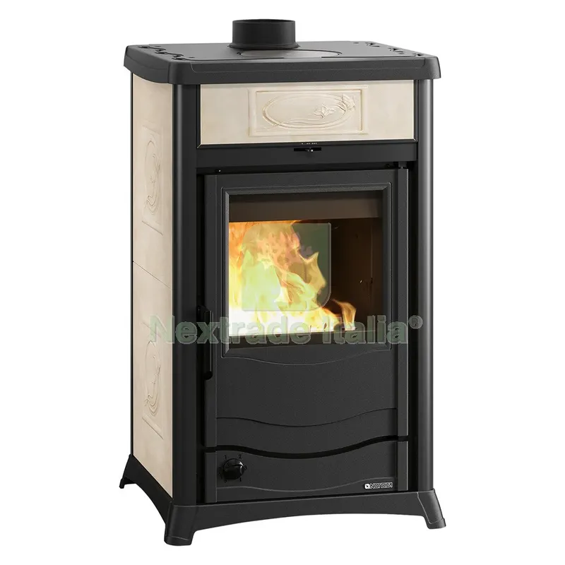 TERMOSTUFA A LEGNA 'TERMOROSSELLA PLUS EVO DSA 4.0 Colore bordeaux