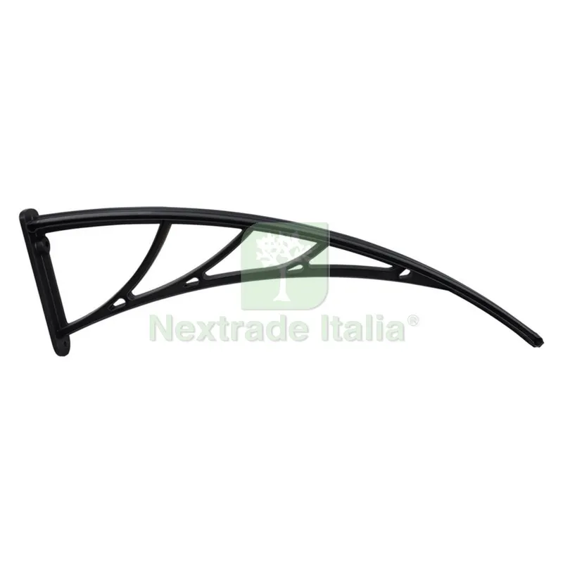 2PZ Staffa a Muro per Pensiline Modulari cm 120 nera - policarb alveolare — Illuminazione — rif. FERX.1048274NLM