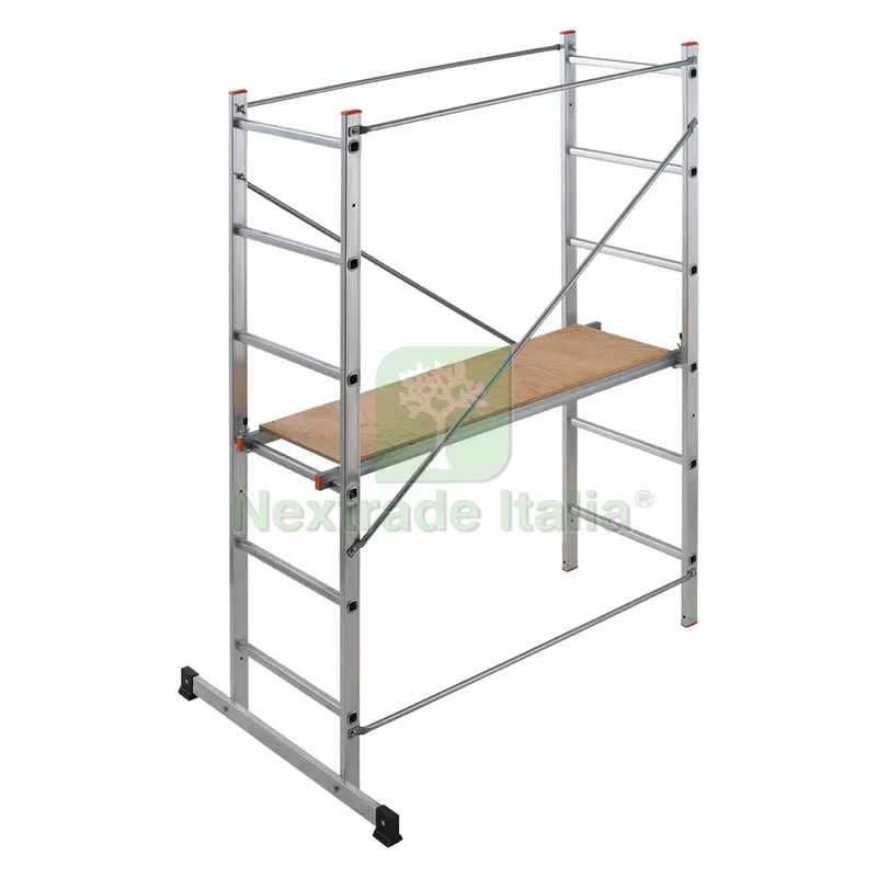 TRABATTELLO 'EASY 100' cm. 149 x 53 x H.181 - seconda scelta — Scale e ponteggi — rif. FERX.ST95668NLM TRABATTELLO 'EASY 100' cm. 149 x 53 x H.181 - seconda scelta — Scale e ponteggi — rif. FERX.ST95668NLM