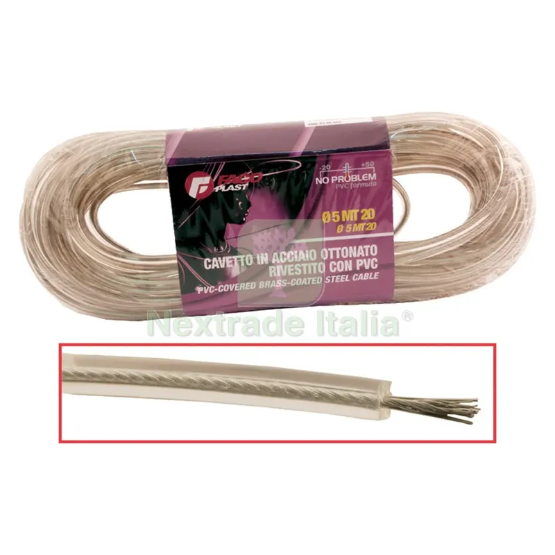 CAVETTO STENDIBIANCHERIA ø 5 x mt 20 — Stendibiancheria e bucato — rif. FERX.310510NLM