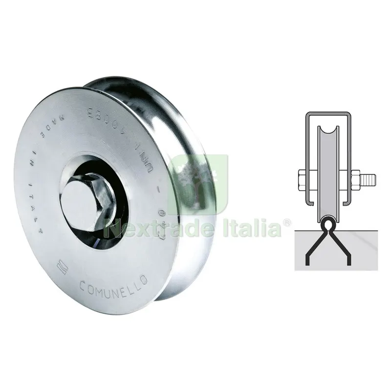 RUOTA PER CANCELLI GOLA A ''U'' ø 60 1 cuscinetto 310 — Accessori bagno — rif. FERX.315170NLM