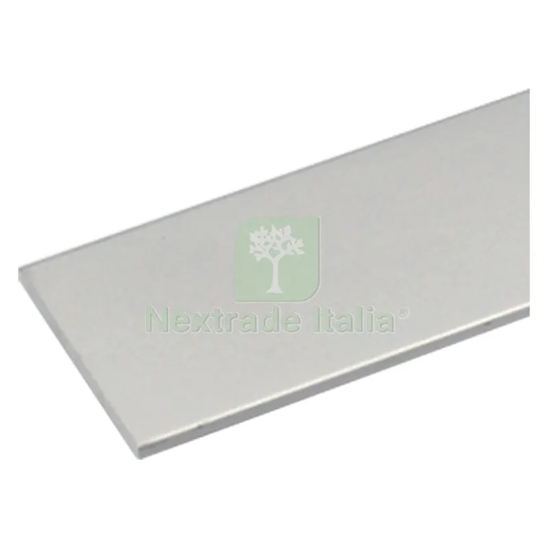 10PZ PROFILO PER FAI DA TE PIATTO MM 15 X 2 - MT 2 COLORE ARGENTO — Isolanti e reti — rif. FERX.1031702NLM
