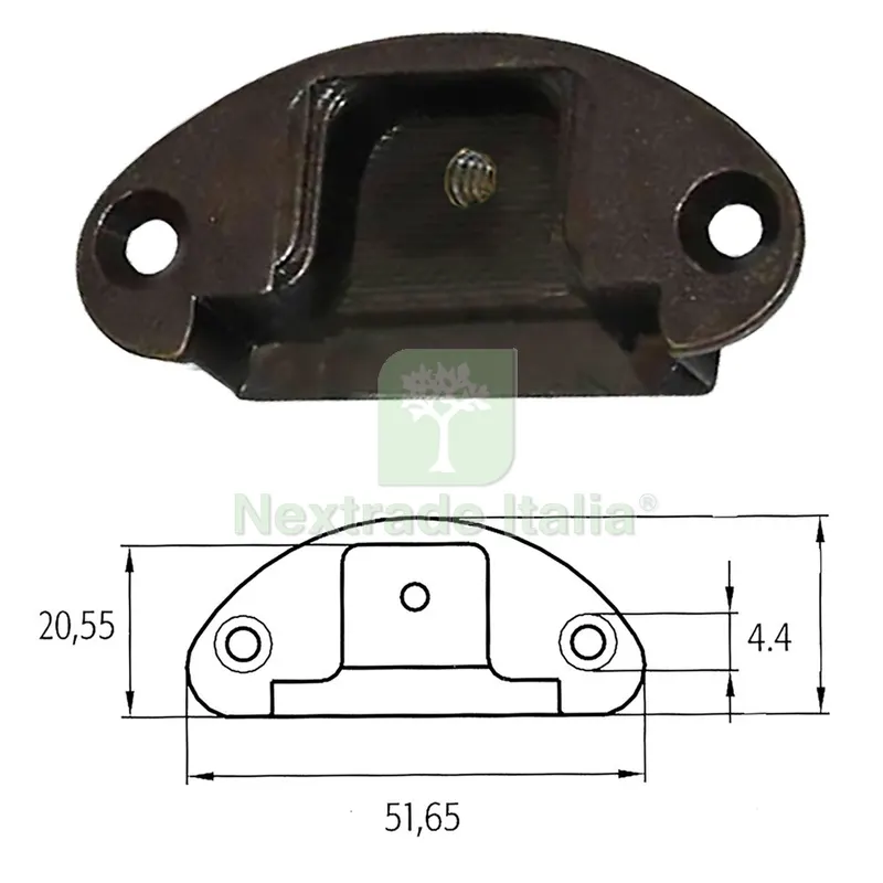 50PZ BASETTA PER CERNIERE MOBILI 'A0069' bronzata — Cerniere e cardini — rif. FERX.3069290NLM 50PZ BASETTA PER CERNIERE MOBILI 'A0069' bronzata — Cerniere e cardini — rif. FERX.3069290NLM