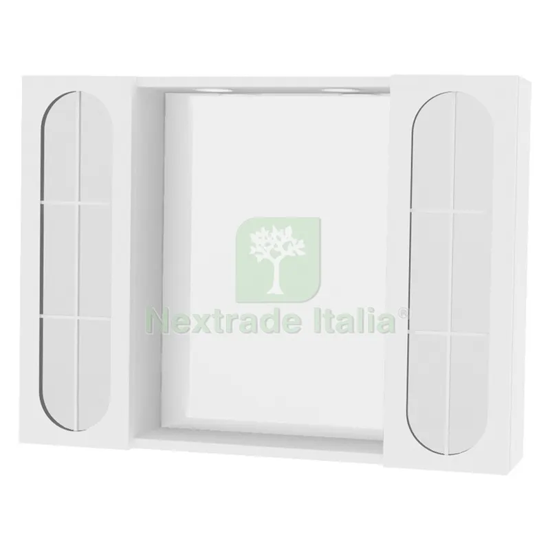 SPECCHIERA DA BAGNO PENSILE DOPPIO 'OLTEA' art. 940 led - laccata bianca — Quadri e cornici — rif. FERX.2061342NLM SPECCHIERA DA BAGNO PENSILE DOPPIO 'OLTEA' art. 940 led - laccata bianca — Quadri e cornici — rif. FERX.2061342NLM