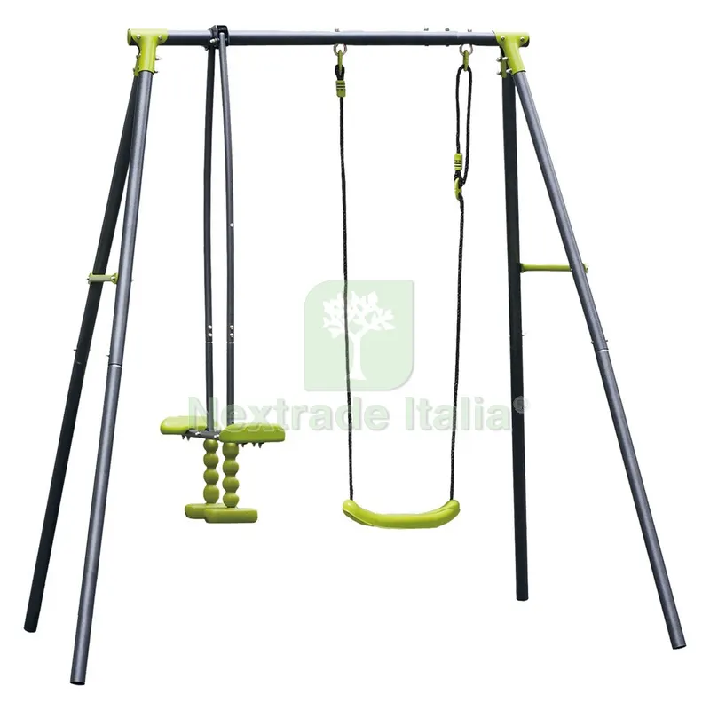 Altalena con Cavalcabile 'baby Swing SET' 2 posti - cm 195 x 153 x h 195 — Tempo libero outdoor — rif. FERX.6132251NLM Altalena con Cavalcabile 'baby Swing SET' 2 posti - cm 195 x 153 x h 195 — Tempo libero outdoor — rif. FERX.6132251NLM
