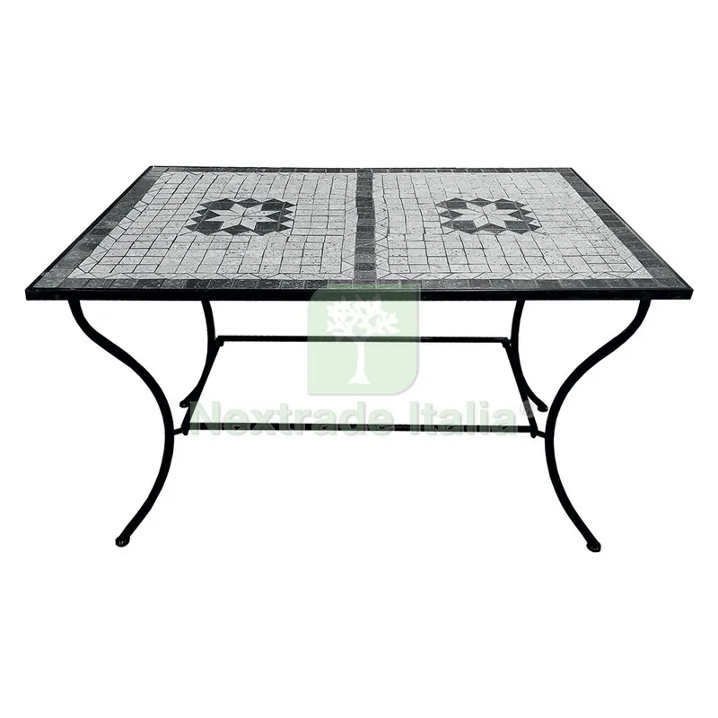 Tavolo Decoro Mosaico 'ariel' cm 120 x 80 x h.73 - seconda scelta — Tempo libero outdoor — rif. FERX.ST95644NLM Tavolo Decoro Mosaico 'ariel' cm 120 x 80 x h.73 - seconda scelta — Tempo libero outdoor — rif. FERX.ST95644NLM