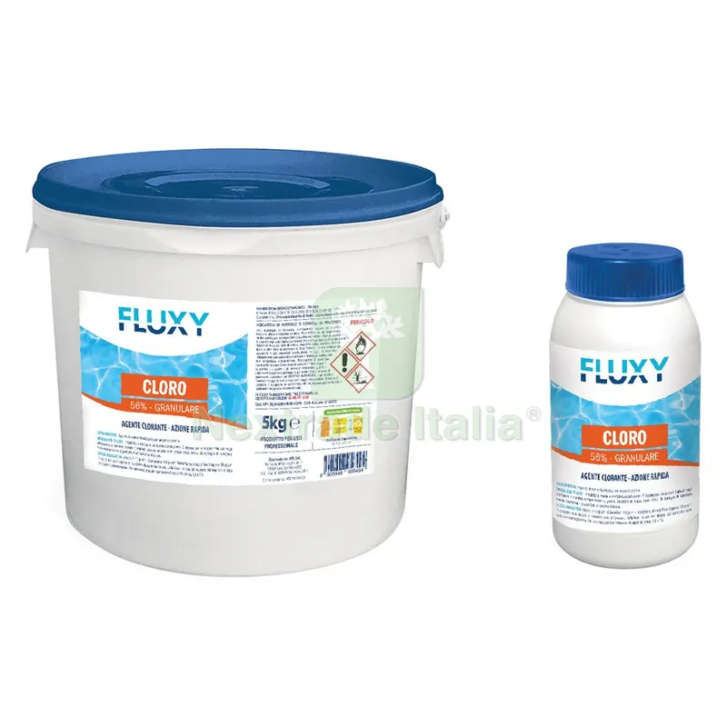 CLORO GRANULARE - DICLORO Kg. 5 — Trattamento acqua piscina — rif. FERX.6134334NLM CLORO GRANULARE - DICLORO Kg. 5 — Trattamento acqua piscina — rif. FERX.6134334NLM