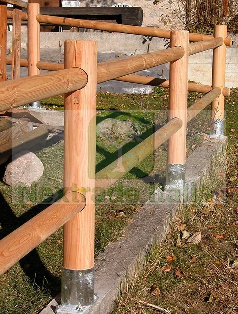 10PZ Pali in legno Ø CM 6 altezza CM 300 H tondi SENZA PUNTA trattati impregnati per recinzione per staccionata/steccato Palo Tondo — Pali e paletti — rif. FERX.RETI.4.8.STOCK — foto 3