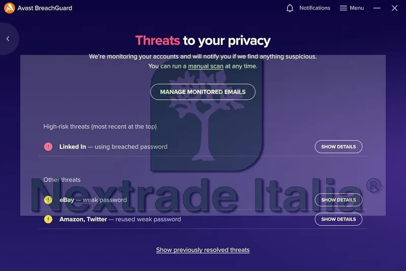 AVAST BREANCH GUARD 1 ANNO - 3 DISPOSITIVI PC - MAC — Software e licenze — rif. AVABR.3 — foto 5 AVAST BREANCH GUARD 1 ANNO - 3 DISPOSITIVI PC - MAC — Software e licenze — rif. AVABR.3 — foto 5