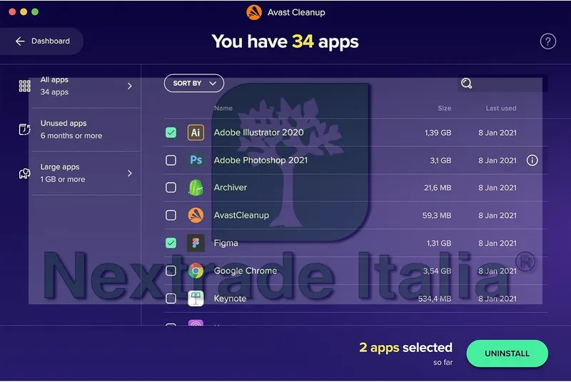 AVAST CLEANUP PREMIUM 1 ANNO - 10 PC - MAC - ANDROID - IOS — Software e licenze — rif. AVAup.10 — foto 6 AVAST CLEANUP PREMIUM 1 ANNO - 10 PC - MAC - ANDROID - IOS — Software e licenze — rif. AVAup.10 — foto 6
