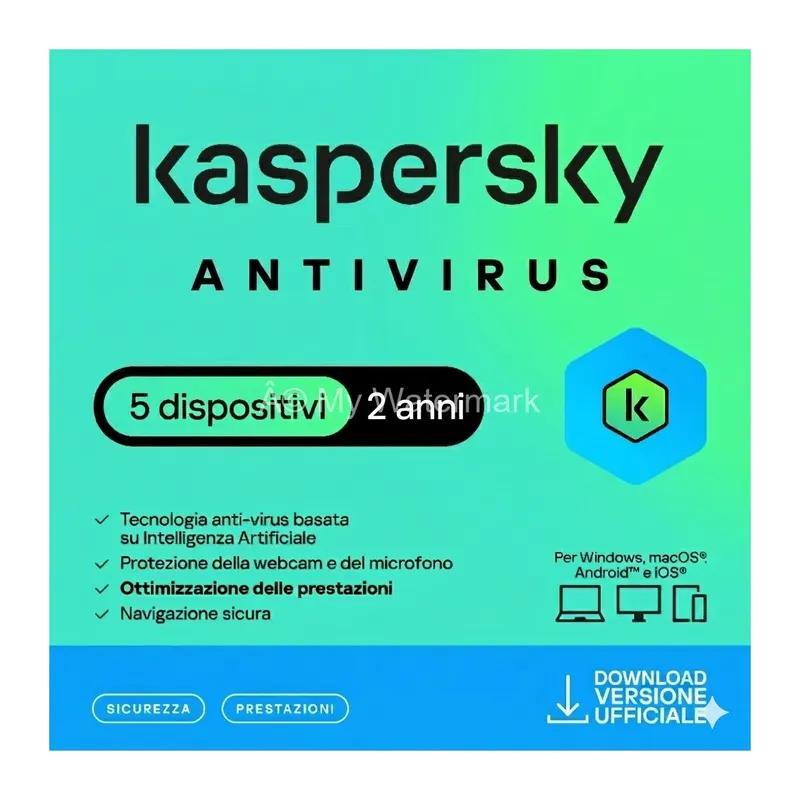 KASPERSKY ANTIVIRUS 2022 PC / MAC / ANDROID/ IOS -2 ANNI- 5 DISPOSITIVI — Software e licenze — rif. Kasst.a.5.22.2y KASPERSKY ANTIVIRUS 2022 PC / MAC / ANDROID/ IOS -2 ANNI- 5 DISPOSITIVI — Software e licenze — rif. Kasst.a.5.22.2y