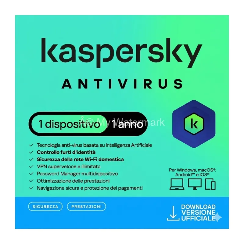 KASPERSKY ANTIVIRUS 2020 PC / MAC / ANDROID/ IOS -1 ANNO- 1 DISPOSITIVO — Software e licenze — rif. Kasst.2.20.1 KASPERSKY ANTIVIRUS 2020 PC / MAC / ANDROID/ IOS -1 ANNO- 1 DISPOSITIVO — Software e licenze — rif. Kasst.2.20.1