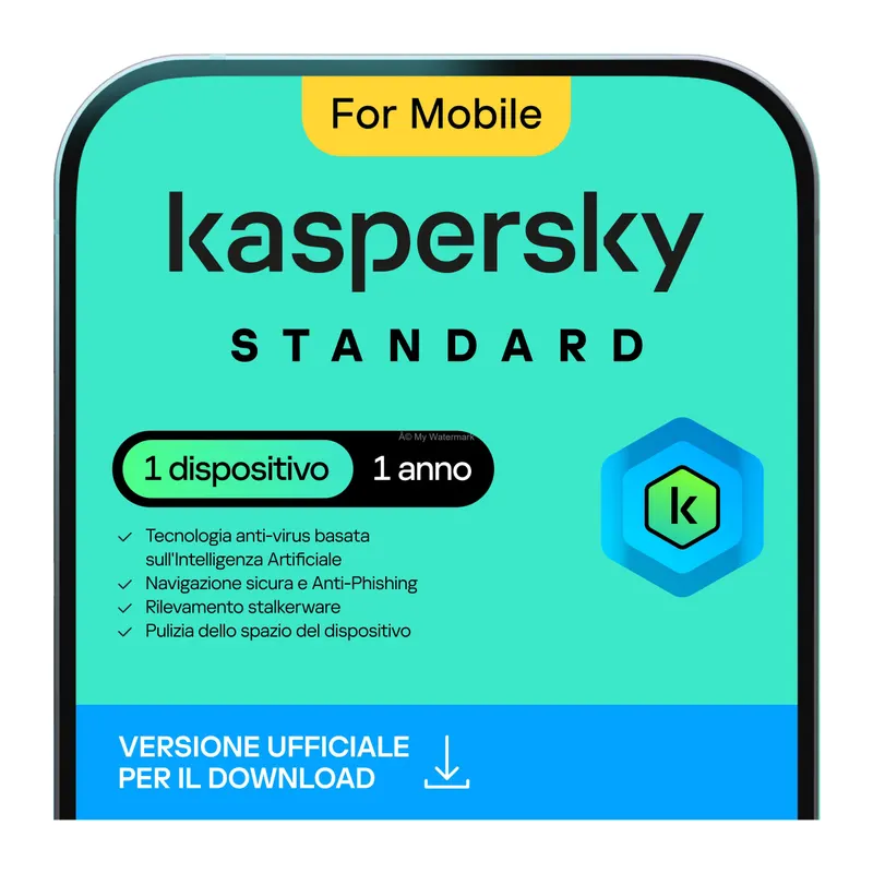 Kaspersky Internet Security for Android 2019-2025 - 1 Dispositivo - 1 Anno — Software e licenze — rif. kasmob.1 Kaspersky Internet Security for Android 2019-2025 - 1 Dispositivo - 1 Anno — Software e licenze — rif. kasmob.1