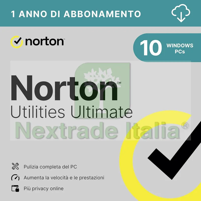 Norton utilities Ultimate 2024- WINDOWS- 1 ANNO - 10 DISPOSITIVI — Software e licenze — rif. Nuu24