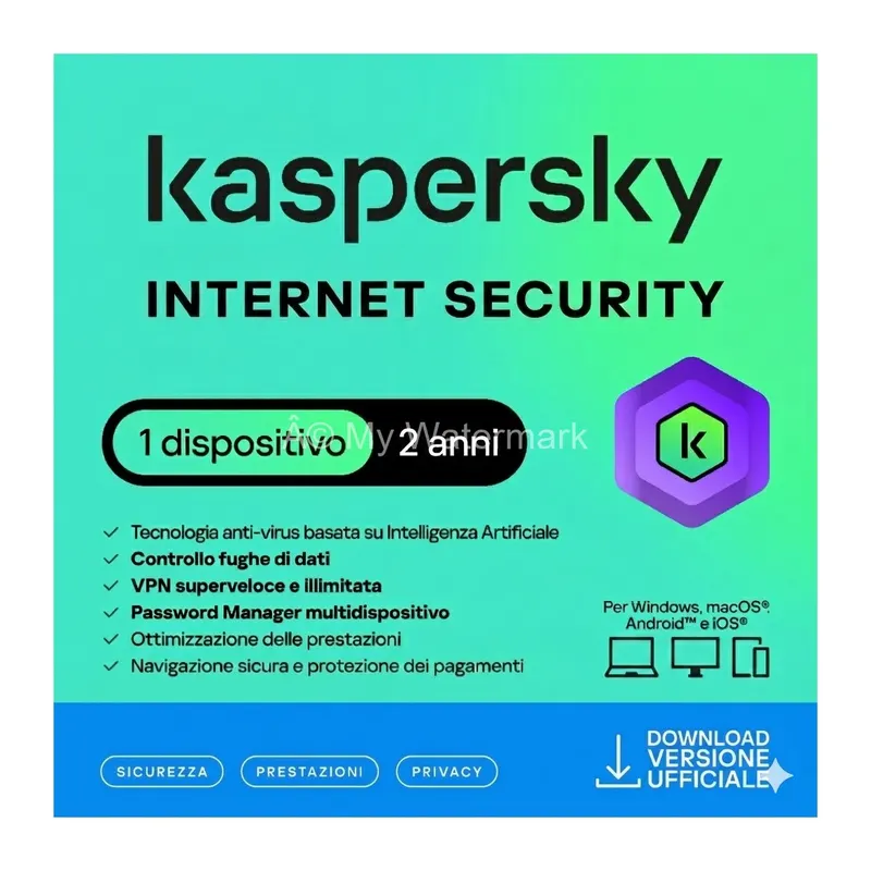 KASPERSKY INTERNET SECURITY 2020 - PC / MAC / ANDROID/ IOS -2 ANNI - 1 DISPOSITIVO — Software e licenze — rif. kasis1.20.2y KASPERSKY INTERNET SECURITY 2020 - PC / MAC / ANDROID/ IOS -2 ANNI - 1 DISPOSITIVO — Software e licenze — rif. kasis1.20.2y