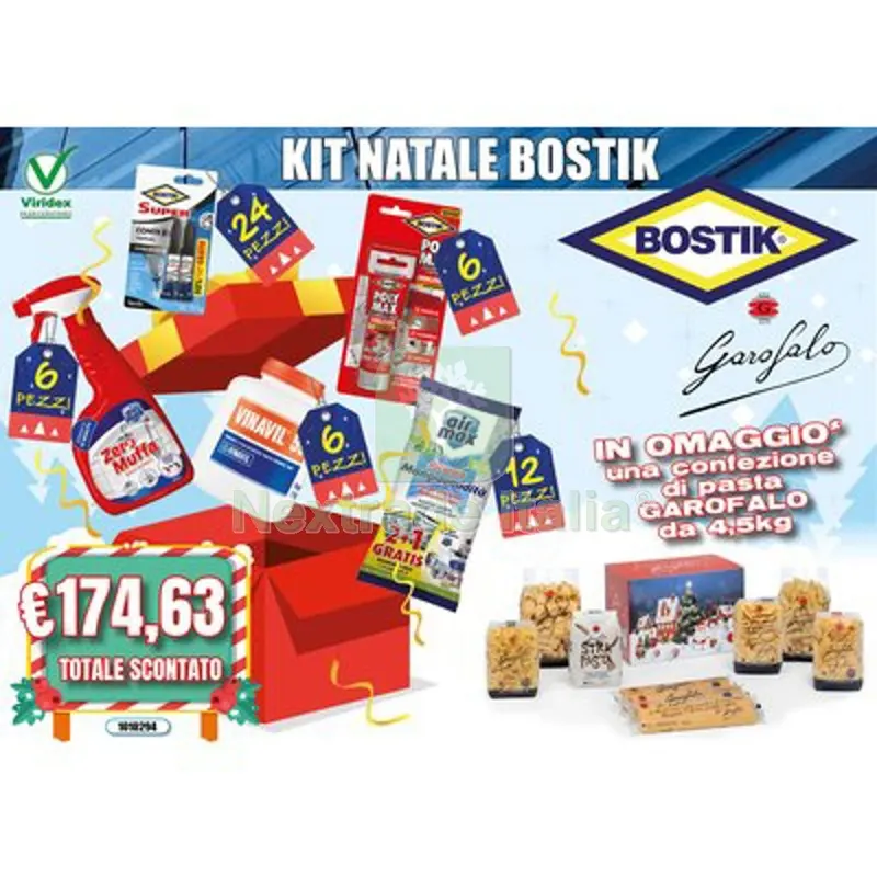 Kit Natale Bostik PZ 54 + Omaggio Garofalo — Adesivi e sigillanti — rif. FERX.VIR1010294