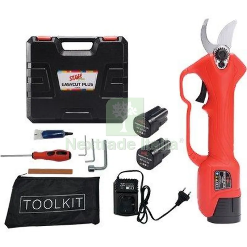 FORBICE BATTERIA EASYCUT PLUS STARS VOLT 16,8X2 AH 2,0 MM 20/28 + VALIGIA Ø Mm 20/25 — Punte, frese e dischi — rif. FERX.VIR1100284