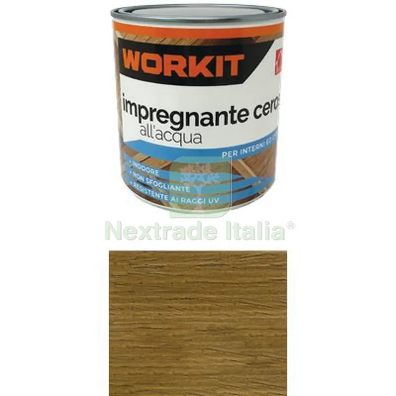6PZ Impregnante Ceroso Acqua Workit Noce Scuro ML 750 — Vernici e smalti — rif. FERX.VIR1100434 6PZ Impregnante Ceroso Acqua Workit Noce Scuro ML 750 — Vernici e smalti — rif. FERX.VIR1100434