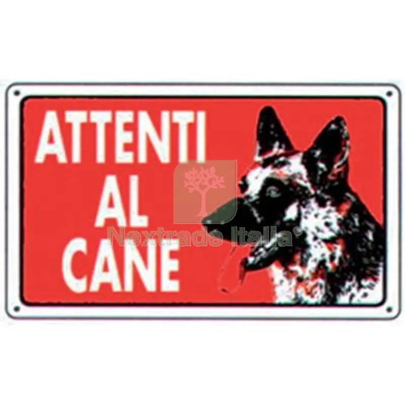 10PZ Targa Segnaletica Attenti al Cane PP CM 30X20 — Utensili e segnaletica — rif. FERX.VIR1134700