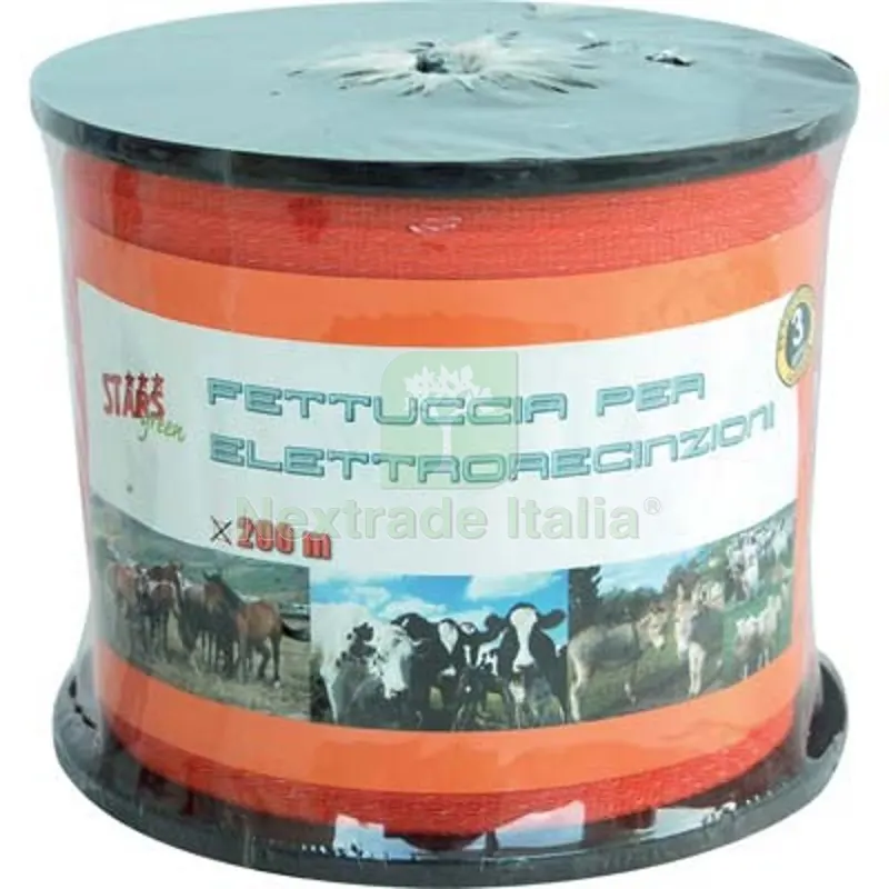 Fettuccia Elettrorecinzione Stars Fili Acciaio Inox 6 MM 20 MT 200 N° Fili 6 — Reti e recinzioni — rif. FERX.VIR1140053