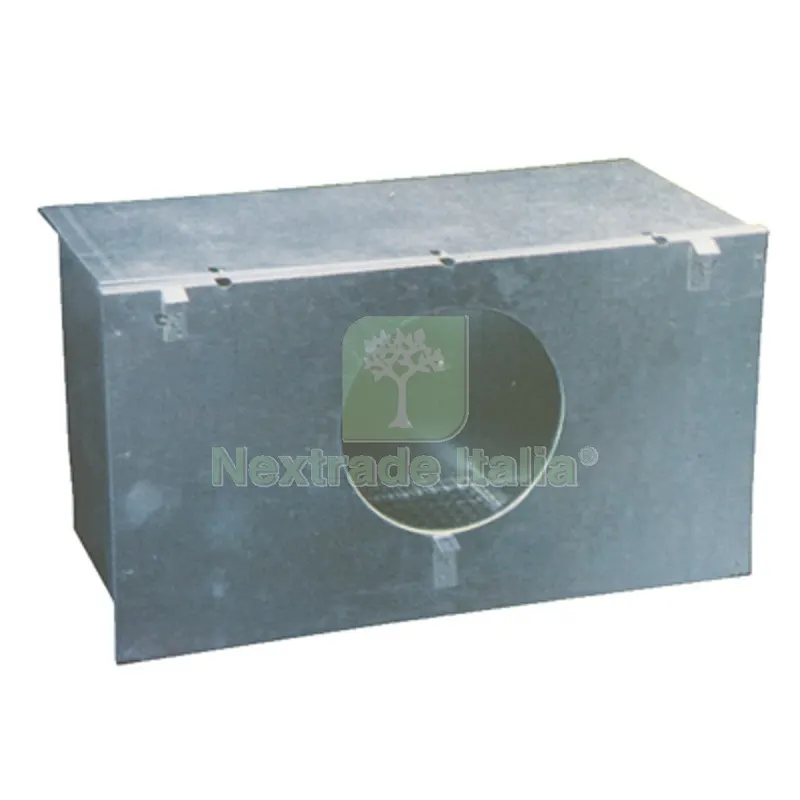 2PZ Nido Esterno x Gabbia Conigli OMZ Acciaio Zinc CM 45X24 H.CM 25 CM 45x24x25 — Attrezzi da giardino — rif. FERX.VIR1157128