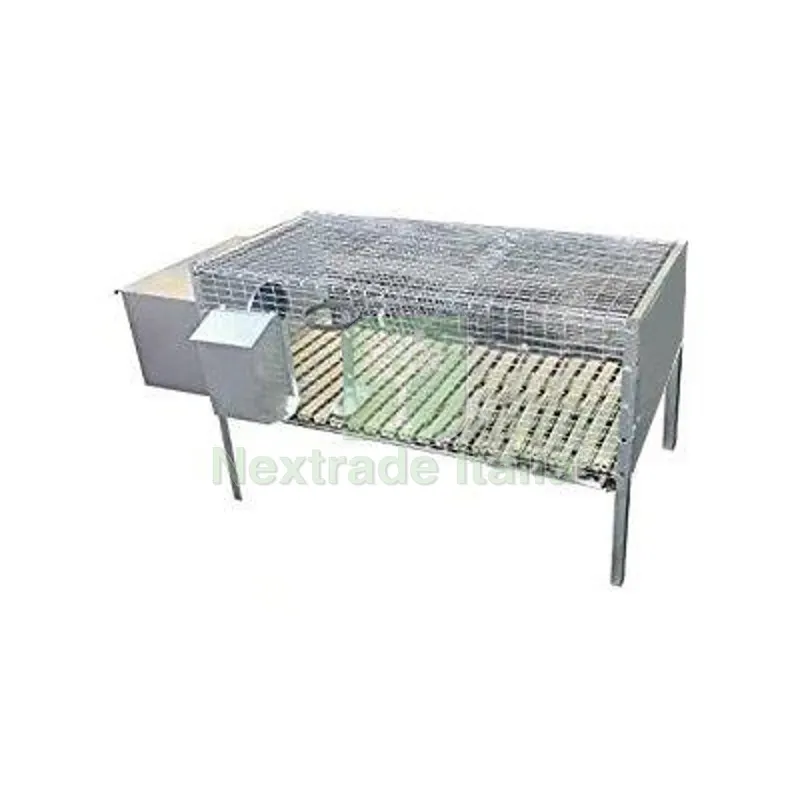Gabbia x Conigli 1 Fattrice Acciaio Zincato CM 100X50 H.CM 60 a CM 100x50x60 — Attrezzi da giardino — rif. FERX.VIR1158129