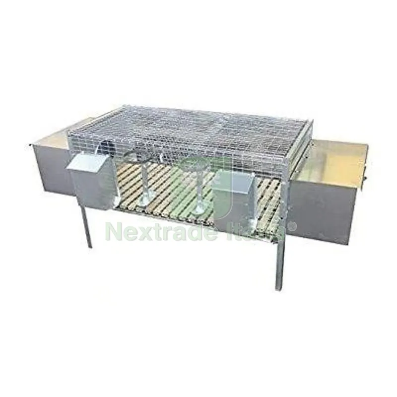 Gabbia x Conigli 2 Fattrici Acciaio Zincato CM 100X50 H.CM 60 a CM 100x50x60 — Attrezzi da giardino — rif. FERX.VIR1158130