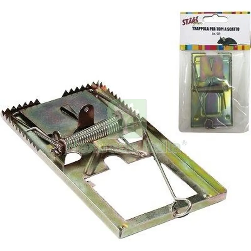 10PZ Trappola Topi a Scatto Stars Acciaio MM 50X90 — Attrezzi da giardino — rif. FERX.VIR1166010
