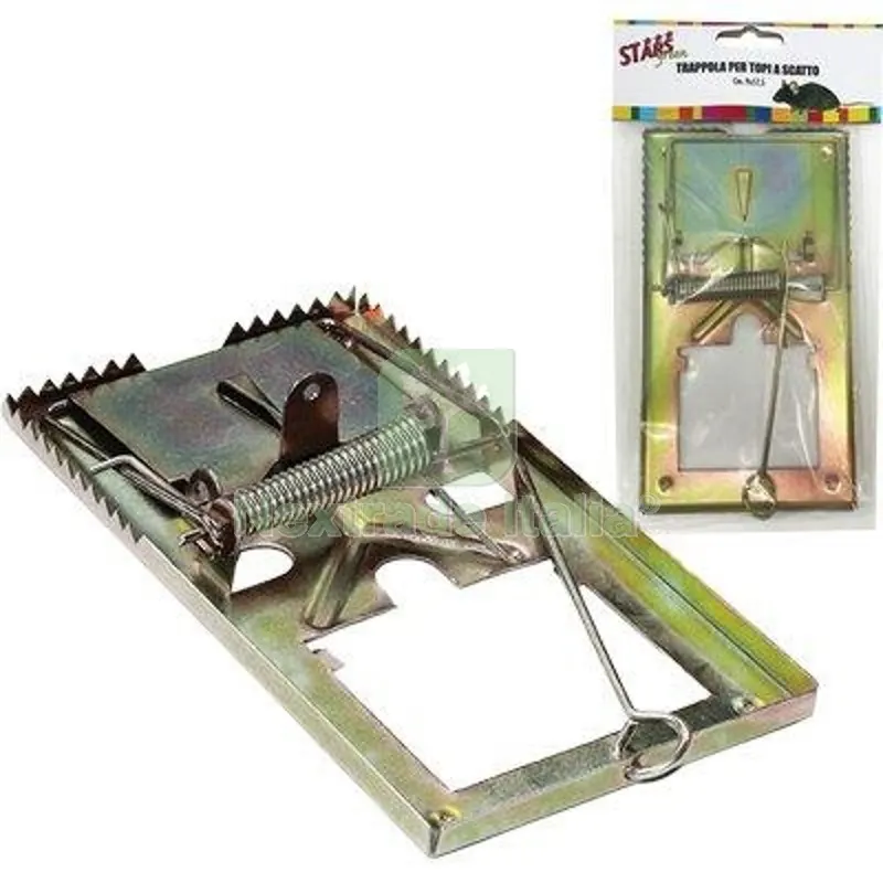 12PZ Trappola Topi a Scatto Stars Acciaio MM 90X175 — Attrezzi da giardino — rif. FERX.VIR1166012