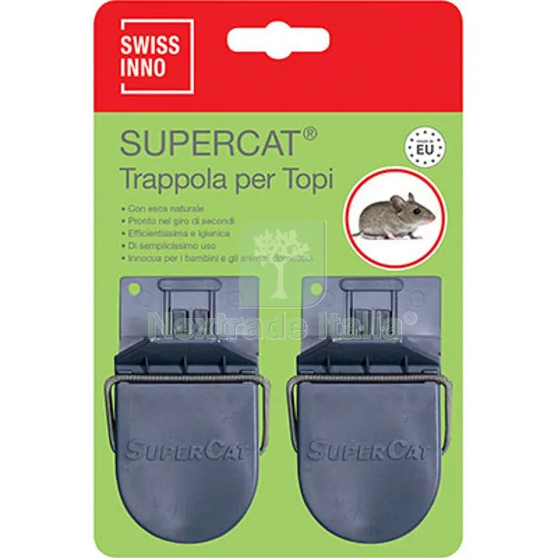 40CF Trappola Topi Supercat Mini Swissinno Plastica CM 9 CF=PZ 2 — Attrezzi da giardino — rif. FERX.VIR1166512 40CF Trappola Topi Supercat Mini Swissinno Plastica CM 9 CF=PZ 2 — Attrezzi da giardino — rif. FERX.VIR1166512
