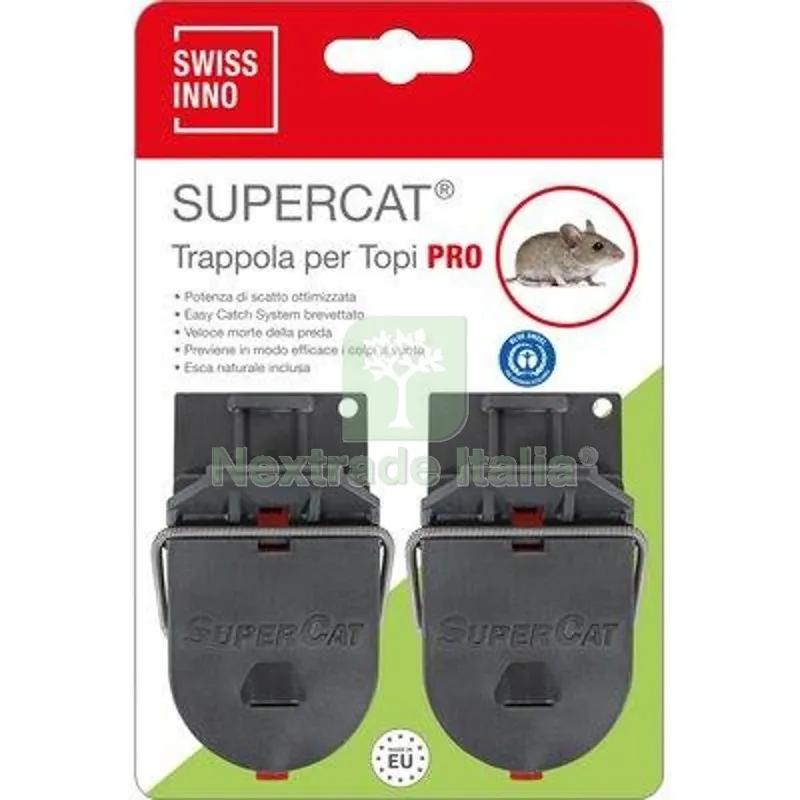 8CF Trappola Topi Supercat Pro Mini Swissinno Plastica CM 9 CF=PZ 2 — Attrezzi da giardino — rif. FERX.VIR1166515 8CF Trappola Topi Supercat Pro Mini Swissinno Plastica CM 9 CF=PZ 2 — Attrezzi da giardino — rif. FERX.VIR1166515