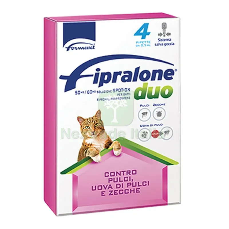 Antiparassitario Fipralone DUO Gatto Formevet KG 0/ 6 CF=PIPETTE 4 CF=PZ 4 — Protezione piante e sementi — rif. FERX.VIR1191251 Antiparassitario Fipralone DUO Gatto Formevet KG 0/ 6 CF=PIPETTE 4 CF=PZ 4 — Protezione piante e sementi — rif. FERX.VIR1191251
