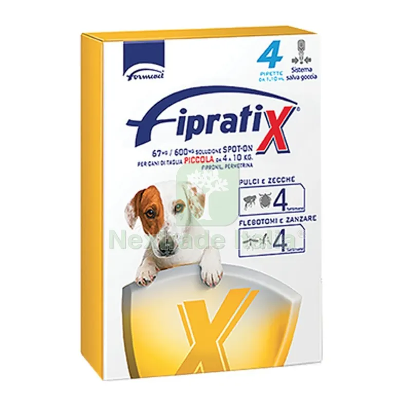 Antiparassitario Fipratix Cane Formevet KG 4/10 CF=PIPETTE 4 CF=PZ 4 — Protezione piante e sementi — rif. FERX.VIR1191257 Antiparassitario Fipratix Cane Formevet KG 4/10 CF=PIPETTE 4 CF=PZ 4 — Protezione piante e sementi — rif. FERX.VIR1191257