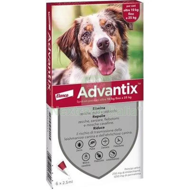 Antiparassitario Advantix Cani Elanco KG 10/25 CF=PZ 6 KG 10>25 — Protezione piante e sementi — rif. FERX.VIR1191322 Antiparassitario Advantix Cani Elanco KG 10/25 CF=PZ 6 KG 10>25 — Protezione piante e sementi — rif. FERX.VIR1191322