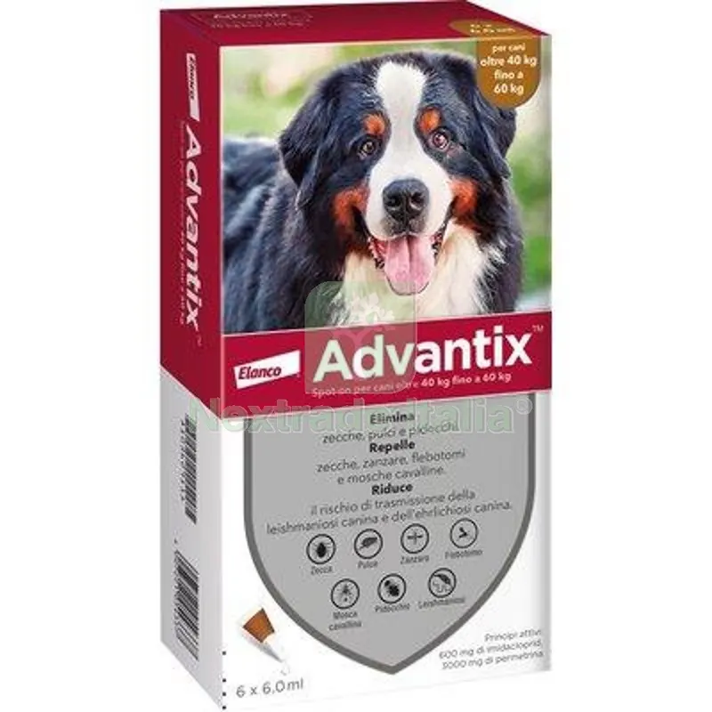 ANTIPARASSITARIO ADVANTIX CANI ELANCO KG 40+ CF=PZ 6 — Protezione piante e sementi — rif. FERX.VIR1191324 ANTIPARASSITARIO ADVANTIX CANI ELANCO KG 40+ CF=PZ 6 — Protezione piante e sementi — rif. FERX.VIR1191324