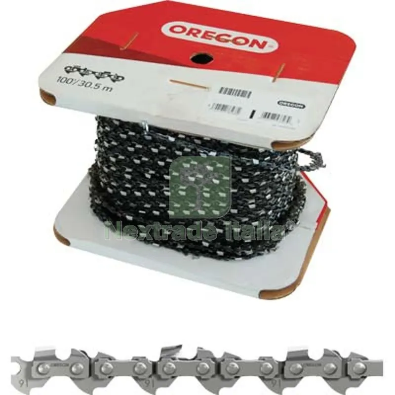 Catena x Motosega Rotolo 3/8R Oregon 1637X1,3 MT 30,5 91P100R Dente 91P M 1637 S MM 1,3 — Ricambi e accessori macchine da giardino — rif. FERX.VIR1221130
