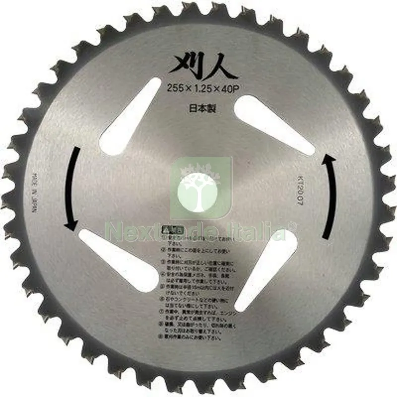 Disco x Decespugliatore al Tungsteno Plus Japan Acciaio Denti 40 D.MM 255 S.MM 2,0 Widia MM 9 MM 255x25,4x2 — Attrezzi da giardino a motore — rif. FERX.VIR1227164