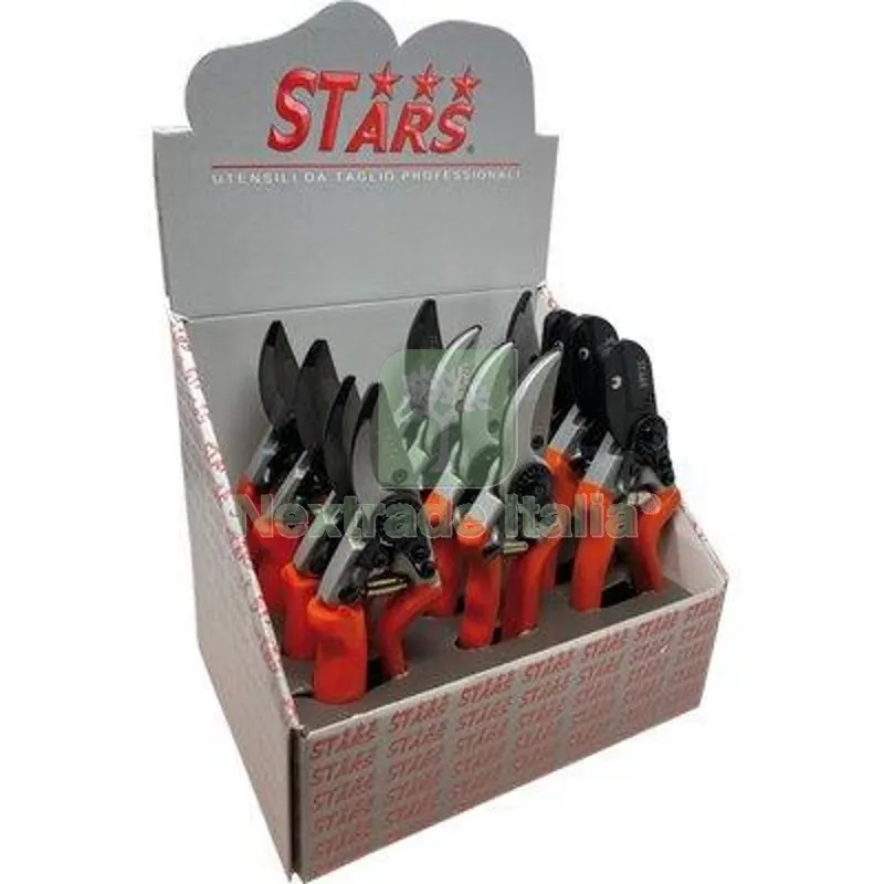 Forbici Pota Kit Profy Stars KT=PZ 24 + Expo Cartone CF=PZ 12 — Misurazione e taglio manuale — rif. FERX.VIR1235981 Forbici Pota Kit Profy Stars KT=PZ 24 + Expo Cartone CF=PZ 12 — Misurazione e taglio manuale — rif. FERX.VIR1235981