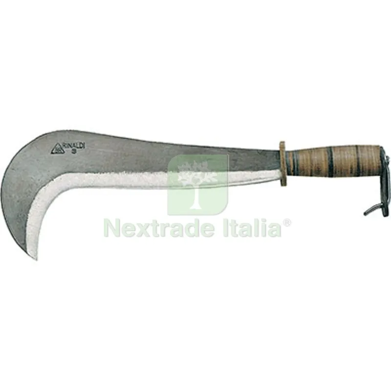 Roncola Varese 104 Rinaldi Acciaio Forgiato/Cuoio CM 21 N000 — Attrezzi da giardino — rif. FERX.VIR1240702 Roncola Varese 104 Rinaldi Acciaio Forgiato/Cuoio CM 21 N000 — Attrezzi da giardino — rif. FERX.VIR1240702