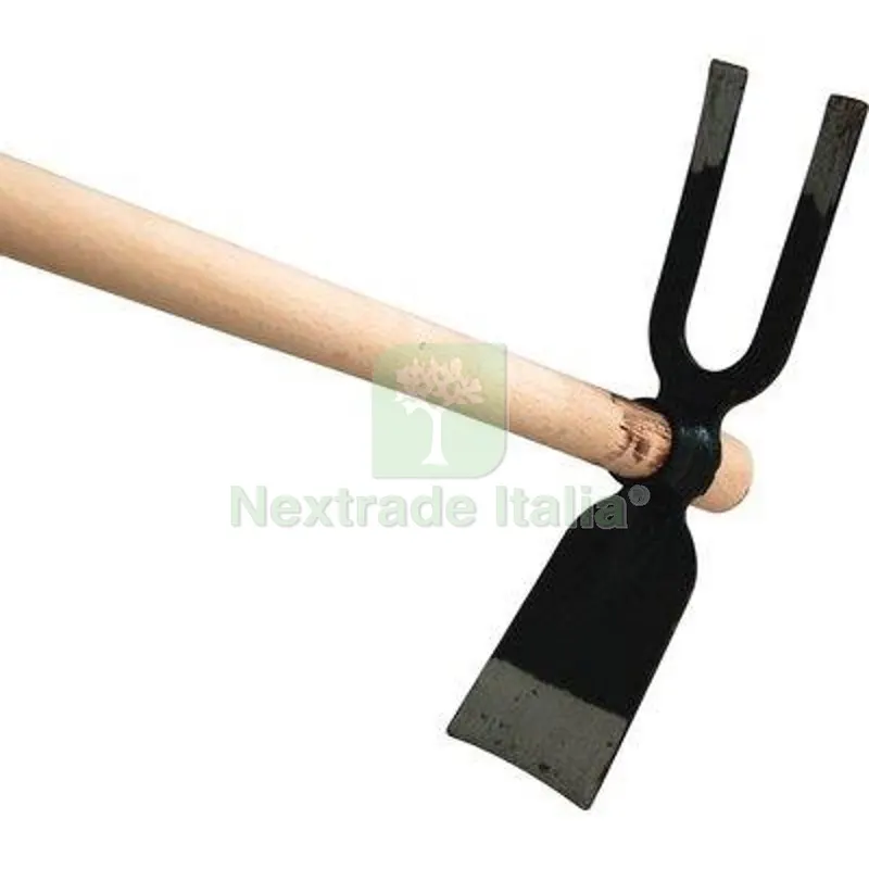 Zappa Bidente Occhio Tondo 228 + Manico Orsatti Acciaio Forgiato/Faggio GR 425 MM 70X260 H.CM 130 CM 7x26x130 Ø Mm 32 — Attrezzi da giardino — rif. FERX.VIR1310937