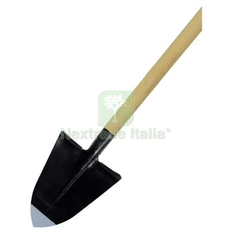VANGHETTO A PUNTA FORGIATO + MANICO ACCIAIO/LEGNO CM 28X30 H.CM 168 CM 29x33x168 Ø Mm 45 — Punte, frese e dischi — rif. FERX.VIR1330906
