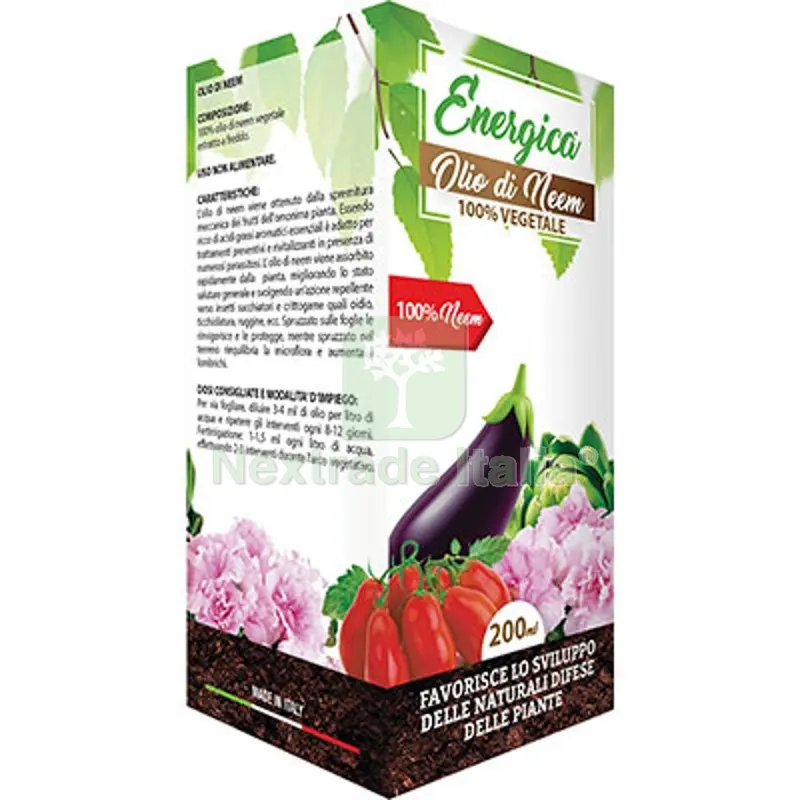 2PZ RINFORZANTE OLIO NEEM ENERGICA ML 200 — Protezione piante e sementi — rif. FERX.VIR1700787 2PZ RINFORZANTE OLIO NEEM ENERGICA ML 200 — Protezione piante e sementi — rif. FERX.VIR1700787
