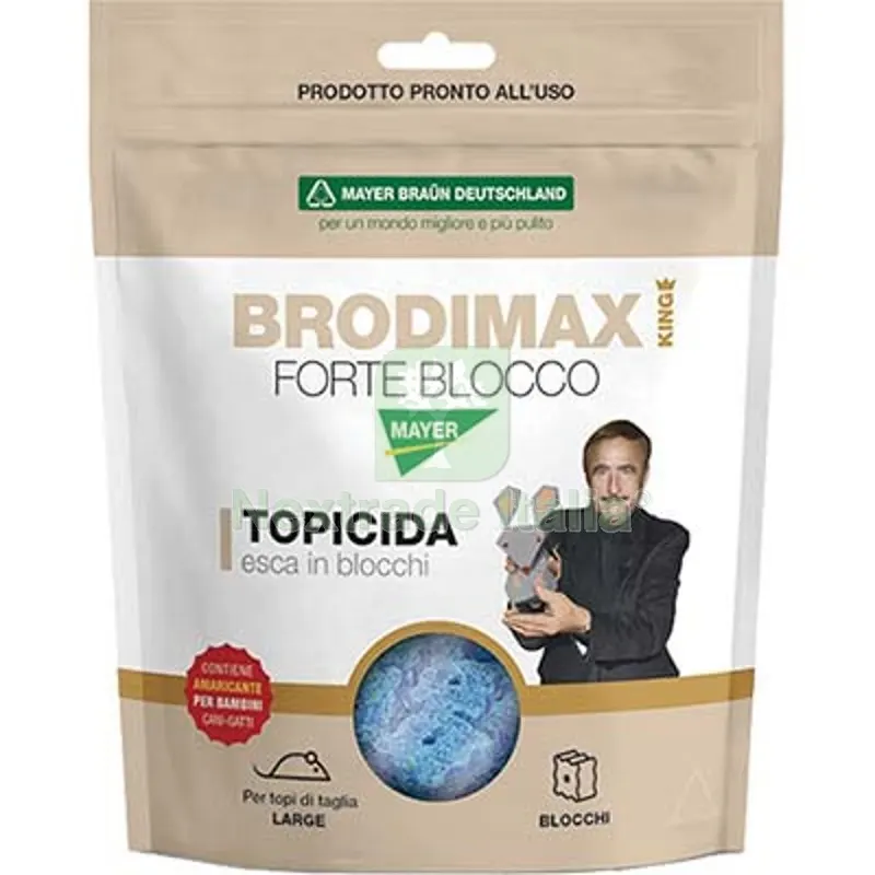 36PZ Topicida Brodimax Forte Blocco King Mayerbraun Croccantino GR 200 — Disinfestazione e controllo nocivi — rif. FERX.VIR1790443 36PZ Topicida Brodimax Forte Blocco King Mayerbraun Croccantino GR 200 — Disinfestazione e controllo nocivi — rif. FERX.VIR1790443