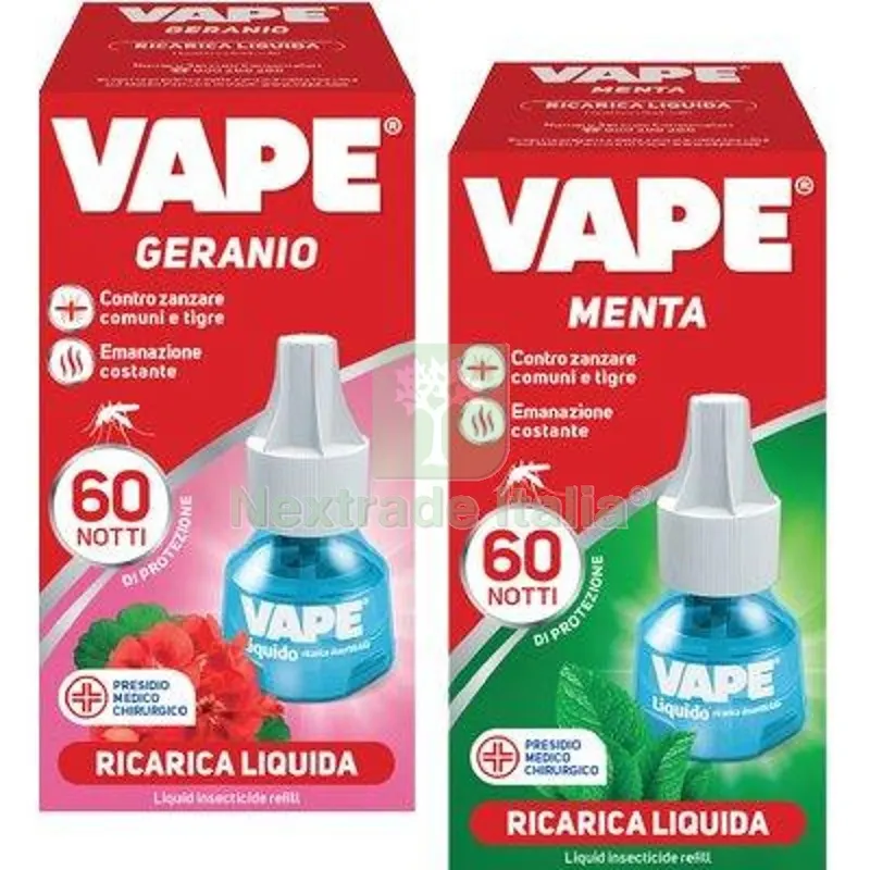 30PZ Ricarica Liquida Zanzare Vape Magic Geranio + Menta Durata Notti 60 — Attrezzi da giardino — rif. FERX.VIR1790607 30PZ Ricarica Liquida Zanzare Vape Magic Geranio + Menta Durata Notti 60 — Attrezzi da giardino — rif. FERX.VIR1790607