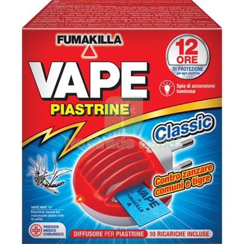 12PZ ELETTROEMANATORE PIASTRINA VAPE MAT + PIASTRINE ZANZARE 10 — Piastre e angolari — rif. FERX.VIR1790613 12PZ ELETTROEMANATORE PIASTRINA VAPE MAT + PIASTRINE ZANZARE 10 — Piastre e angolari — rif. FERX.VIR1790613