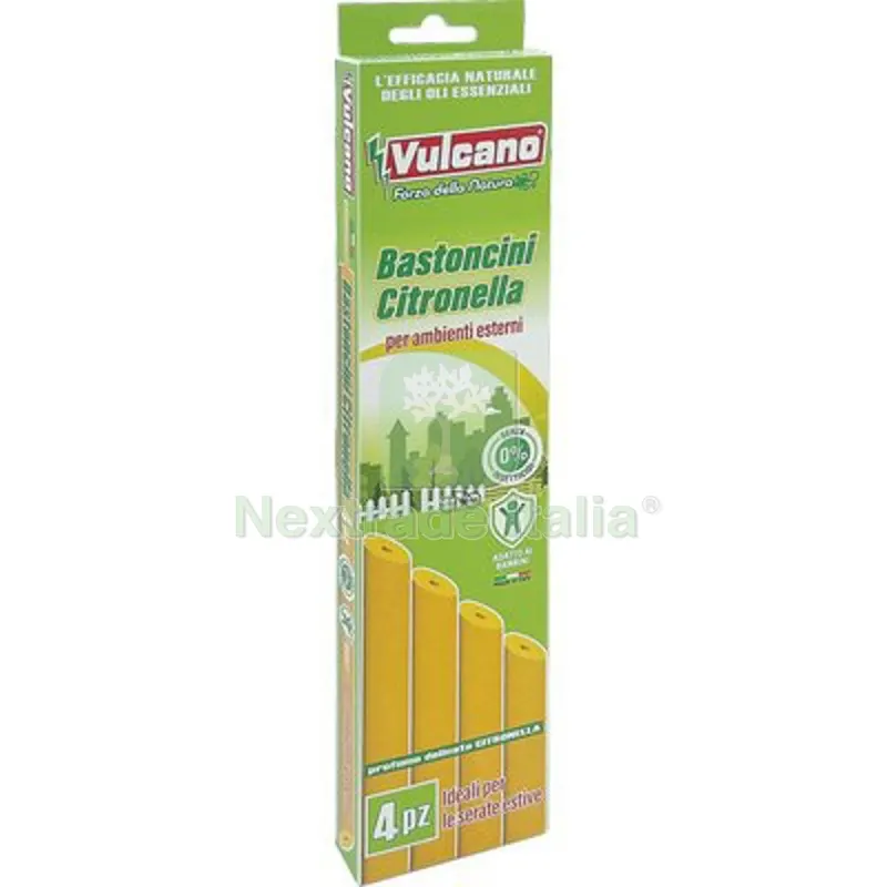 12CF Bastoncini Anti Zanzare Green Vulcano Citronella CF=PZ 4 — Attrezzi da giardino — rif. FERX.VIR1790639 12CF Bastoncini Anti Zanzare Green Vulcano Citronella CF=PZ 4 — Attrezzi da giardino — rif. FERX.VIR1790639